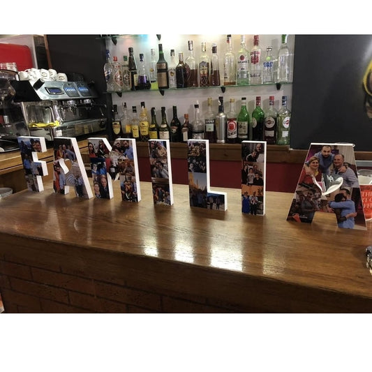 Letras FAMILIA sueltas decoradas con fotos - Picletters