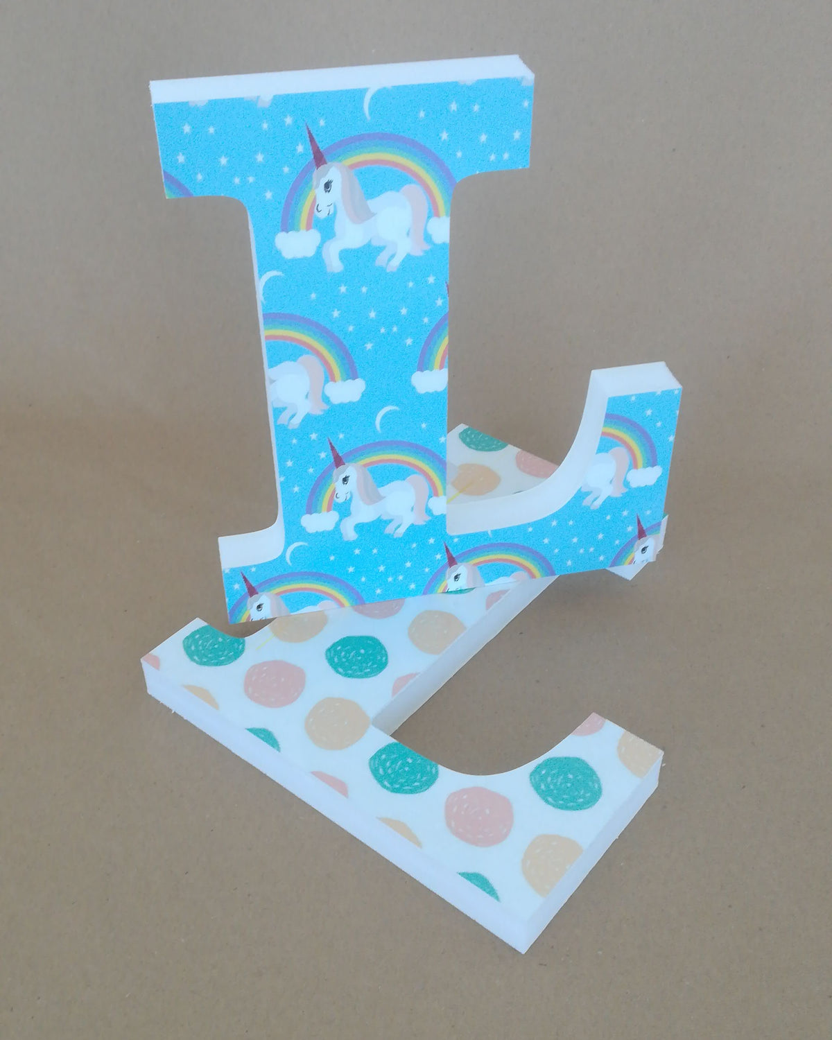Letras estampadas en 3D de 20 cm - Picletters