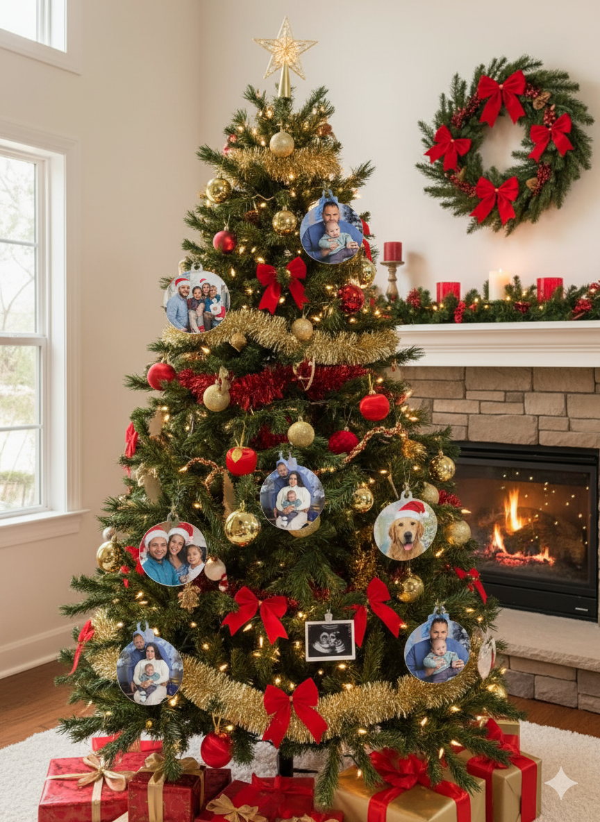 Pack de bolas de Navidad decoradas con fotos - Picletters