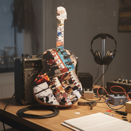 Guitarra con fotos en 3D - Picletters