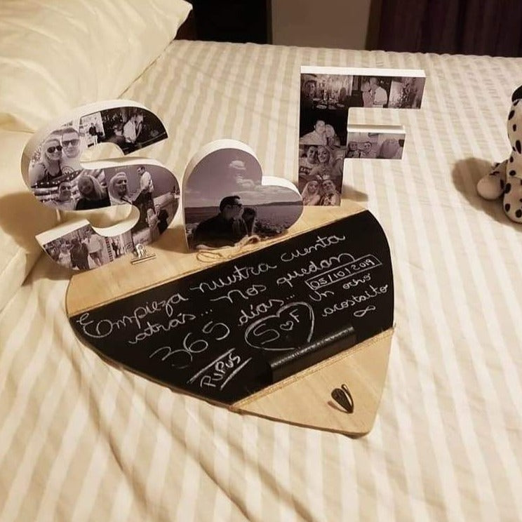 Pack de iniciales con fotos como regalo de boda - Picletters