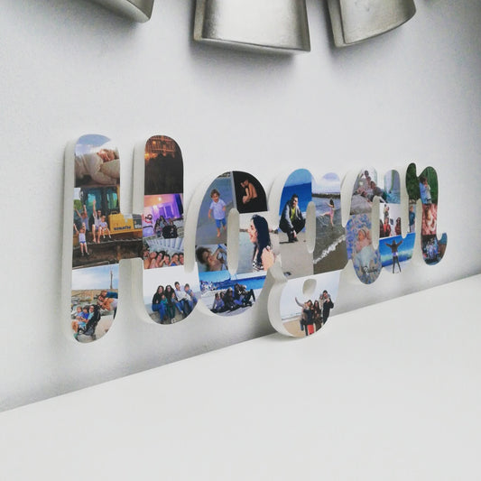 Letrero Hogar con fotos en 3D - Picletters