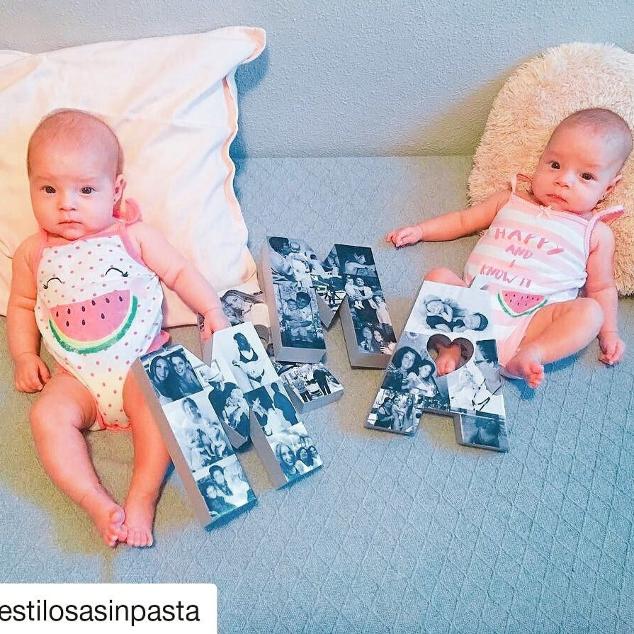 Regalo para mamá letrero con fotos personalizado - Picletters