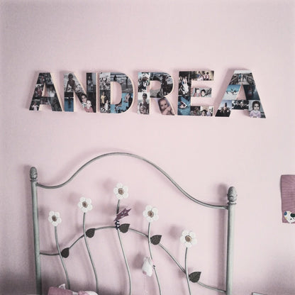 Letras con fotografías ejemplo de nombre personalizado - Picletters
