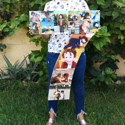 Número 7 con fotografías para cumpleaños infantil - Picletters