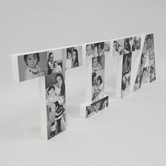 Letrero TITA con fotos en 3D - Picletters