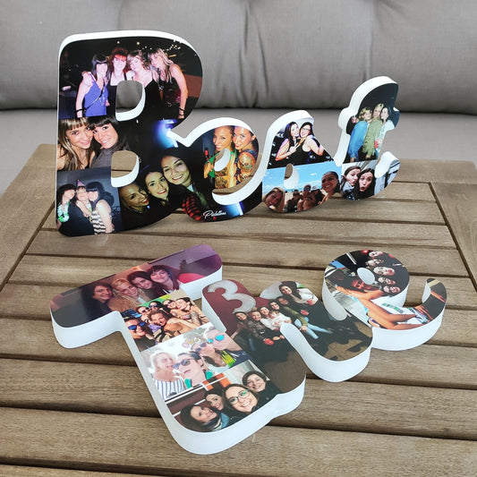 Letrero The Best con fotos en 3D - Picletters