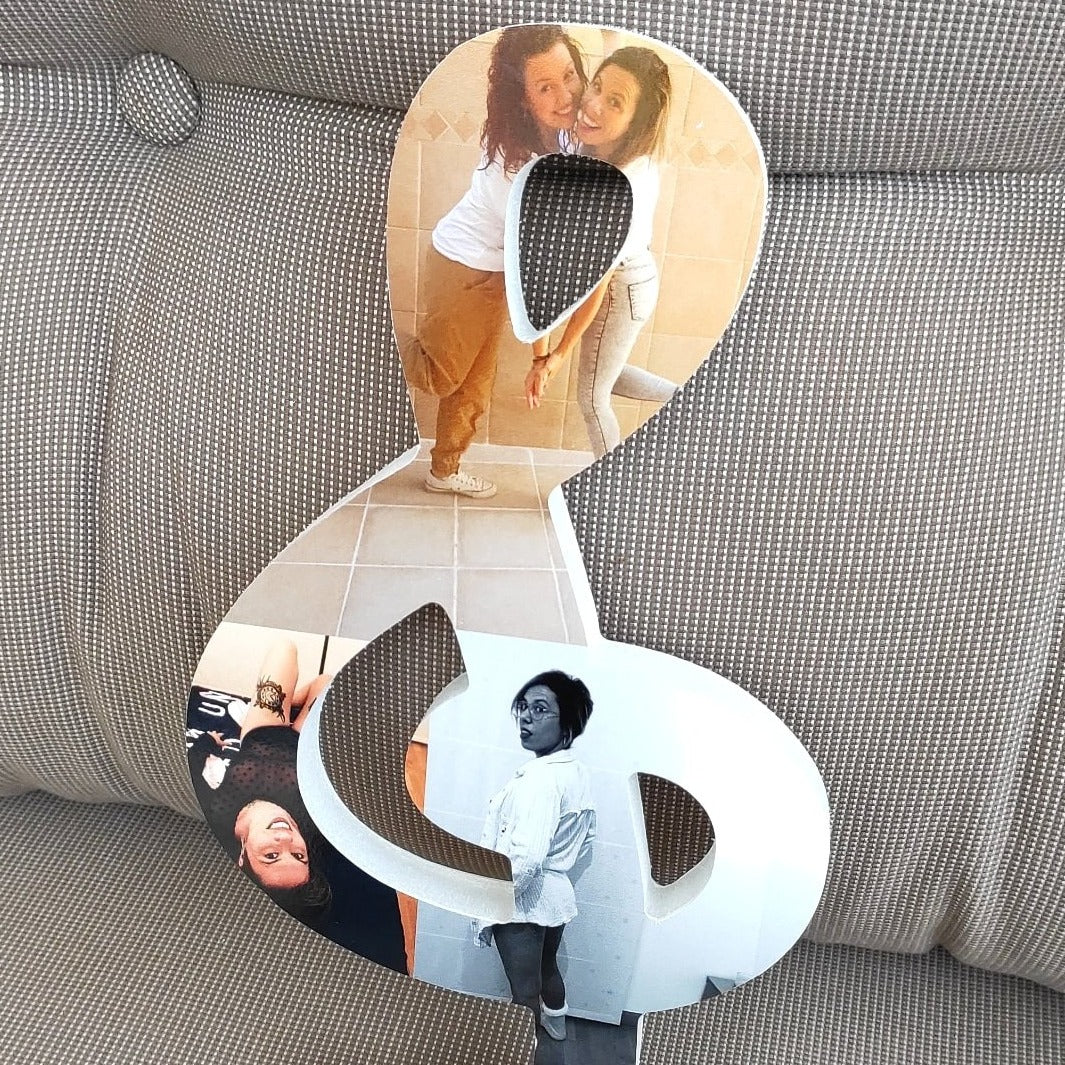 Clave de sol con fotos en 3D - Picletters