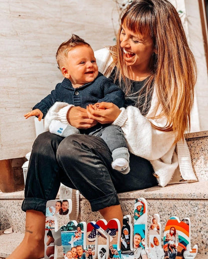 Detalle de las fotos del letrero Familia - Picletters